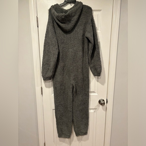SKIMS Hooded Cozy Teddy Fleece Zip Up Onesie Jumpsuit - Picture 3 of 5